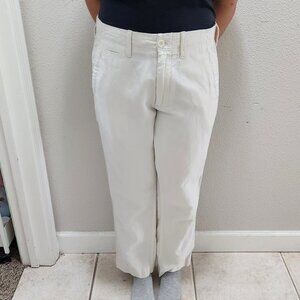 White Straight Fit Banana Republic Pants